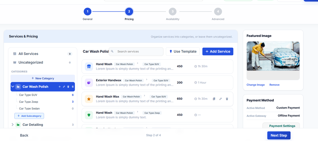 Car Wash Appointment Booking System: 7 Features That Matter 2 car wash slot capacity
