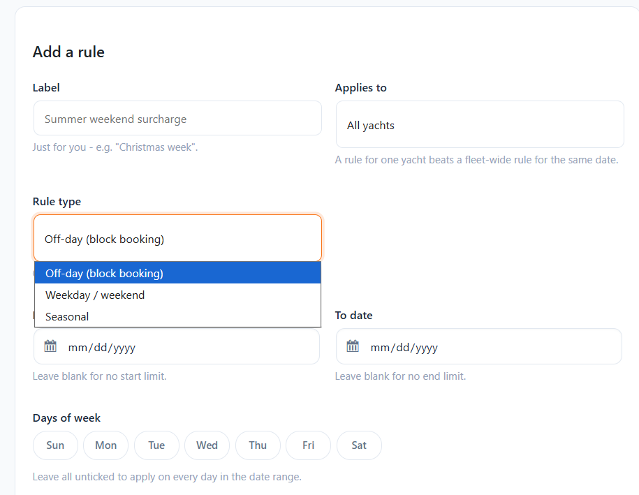 MagePeople Yacht Booking System: How It Helps Yacht Charter Businesses 4 yacht pricing rule