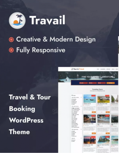 Travail - Tour & Travel Agency WordPress Theme